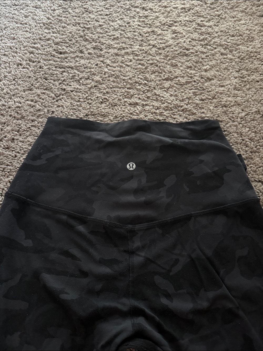 lululemon athletica Black Camo high rise leggings